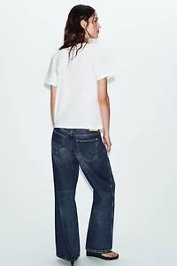 T-SHIRT FLEUR EN RELIEF
