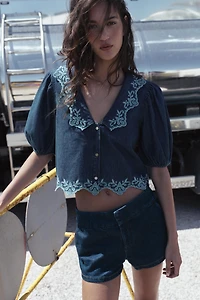 Z1975 EMBROIDERED DENIM SHIRT