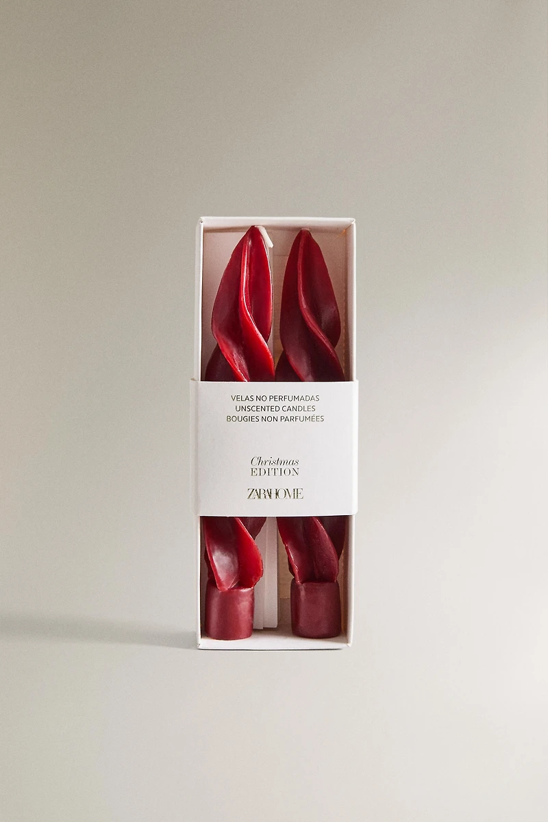 PACK BOUGIES SPIRALE NOËL (PACK DE 2)