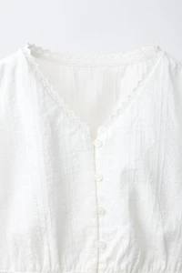 ELASTICIZED ROMANTIC SHIRT