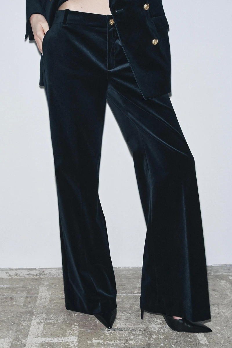 PANTALON FLARE EN VELOURS ZW COLLECTION LIMITED EDITION