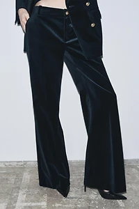 PANTALON FLARE EN VELOURS ZW COLLECTION LIMITED EDITION