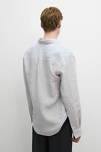 100% linen striped shirt