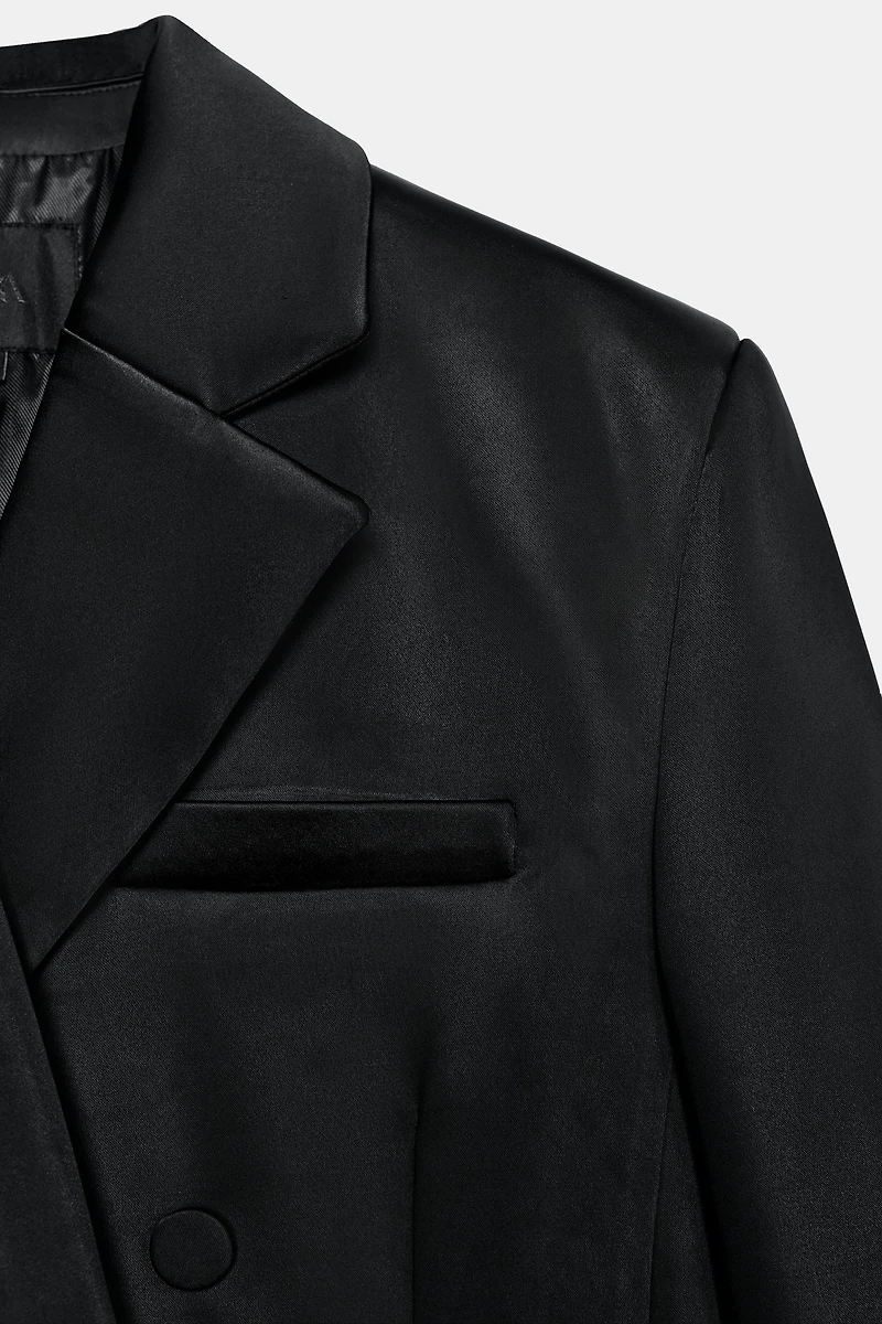 SATIN POCKET BLAZER