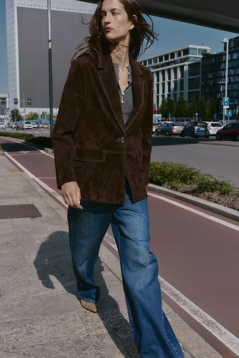 BLAZER 100 % CUIR DROIT