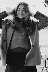 BLAZER OVERSIZE RAYURES BANQUIER
