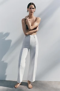 ZW COLLECTION TAILORED WIDE LEG HI-RISE JEANS