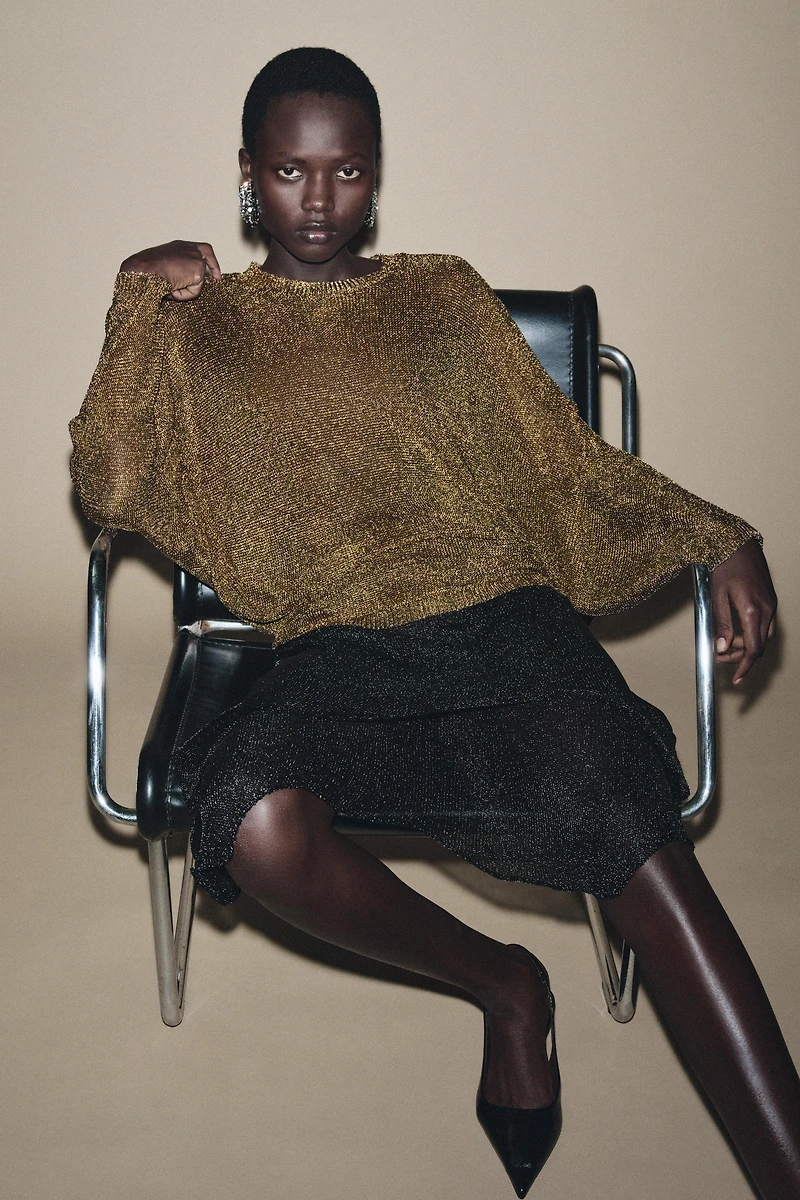 PULL EN MAILLE MÉTALLISÉE