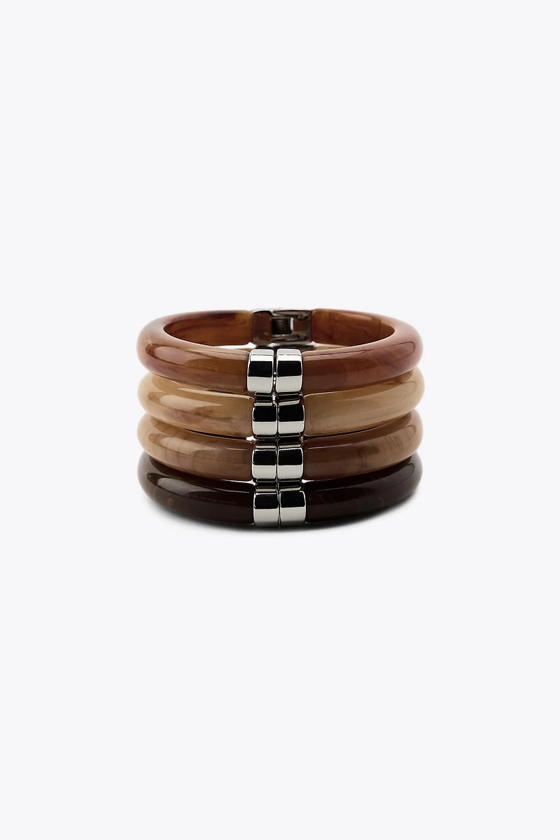 LOT DE 4 BRACELETS ARTICULÉS