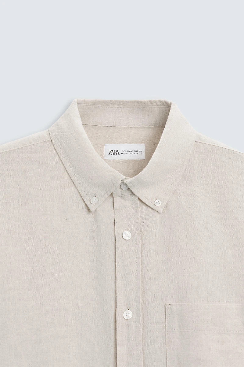 CHEMISE EN LIN ET COTON