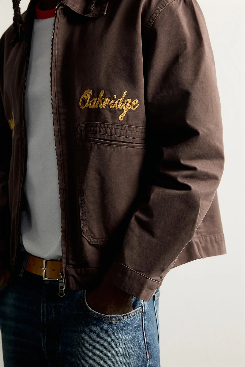 EMBROIDERED CROPPED JACKET