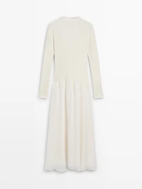 Knit dress with matching detail