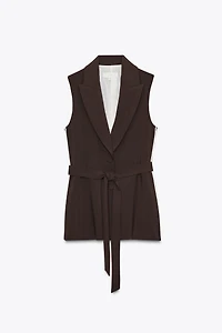 GILET LONG BANDE LATÉRALE