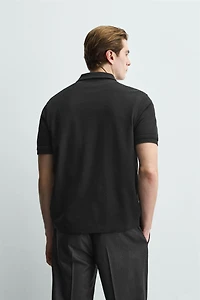REGULAR FIT TEXTURED POLO