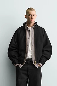 BLOUSON BOMBER COUPE CARRÉE EN COTON