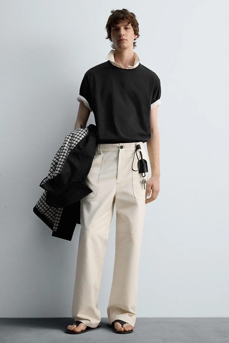 REGULAR FIT POCKET PANTS