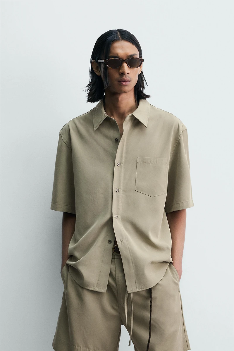 WASHED EFFECT RELAXED FIT SHIRT