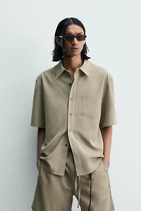 WASHED EFFECT RELAXED FIT SHIRT