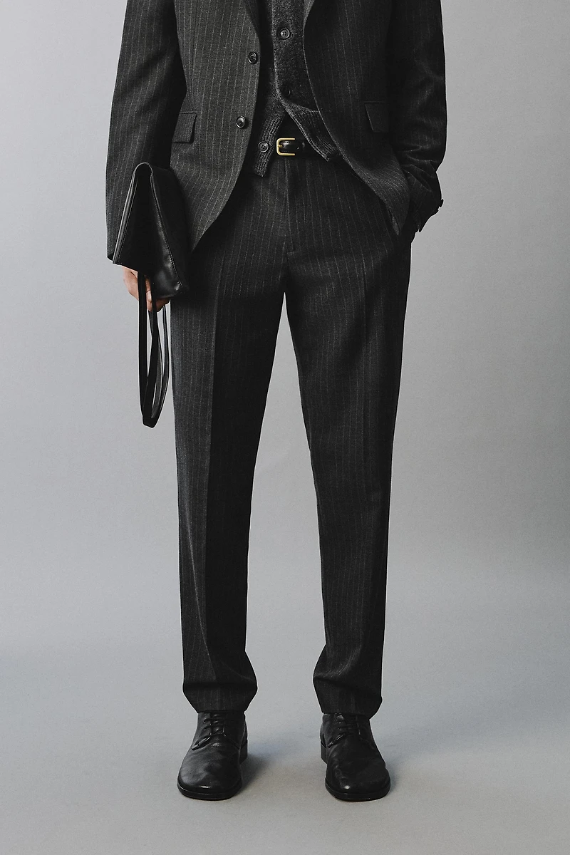 PINSTRIPE SUIT PANTS