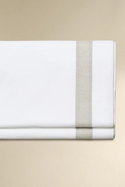 COTTON FLAT SHEET WITH BORDER