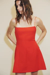 STRETCH SHORT BOW DRESS