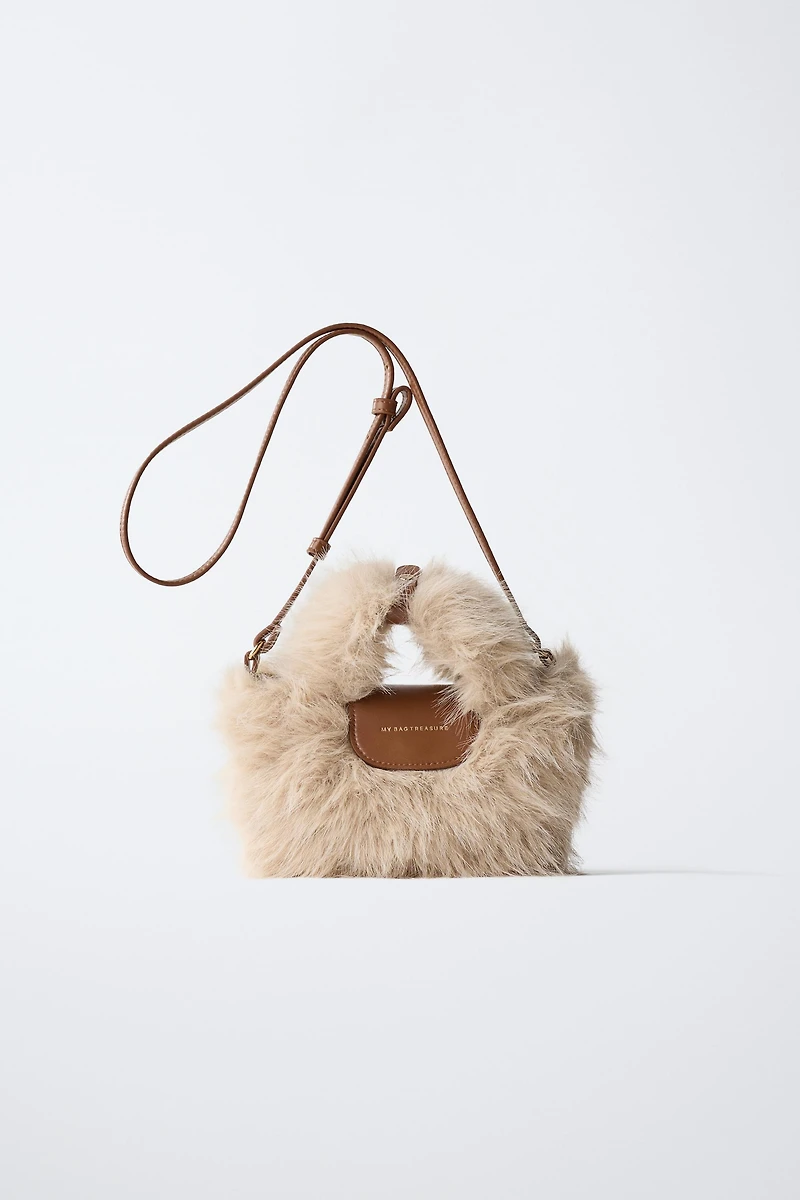 SAC BANDOULIÈRE EFFET FOURRURE