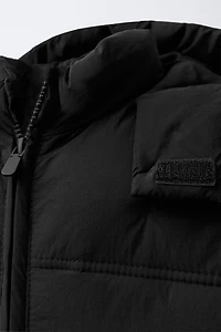 WATER REPELLENT HOODED PUFFER COAT