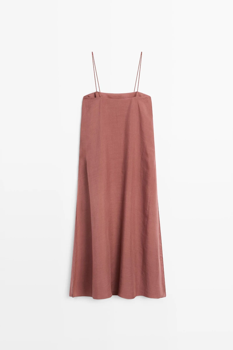 Robe midi fluide superposée
