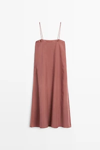 Robe midi fluide superposée
