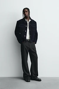 FLARE FIT TWILL PANTS