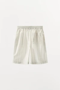 STRIPED BOXER PAJAMA SHORTS