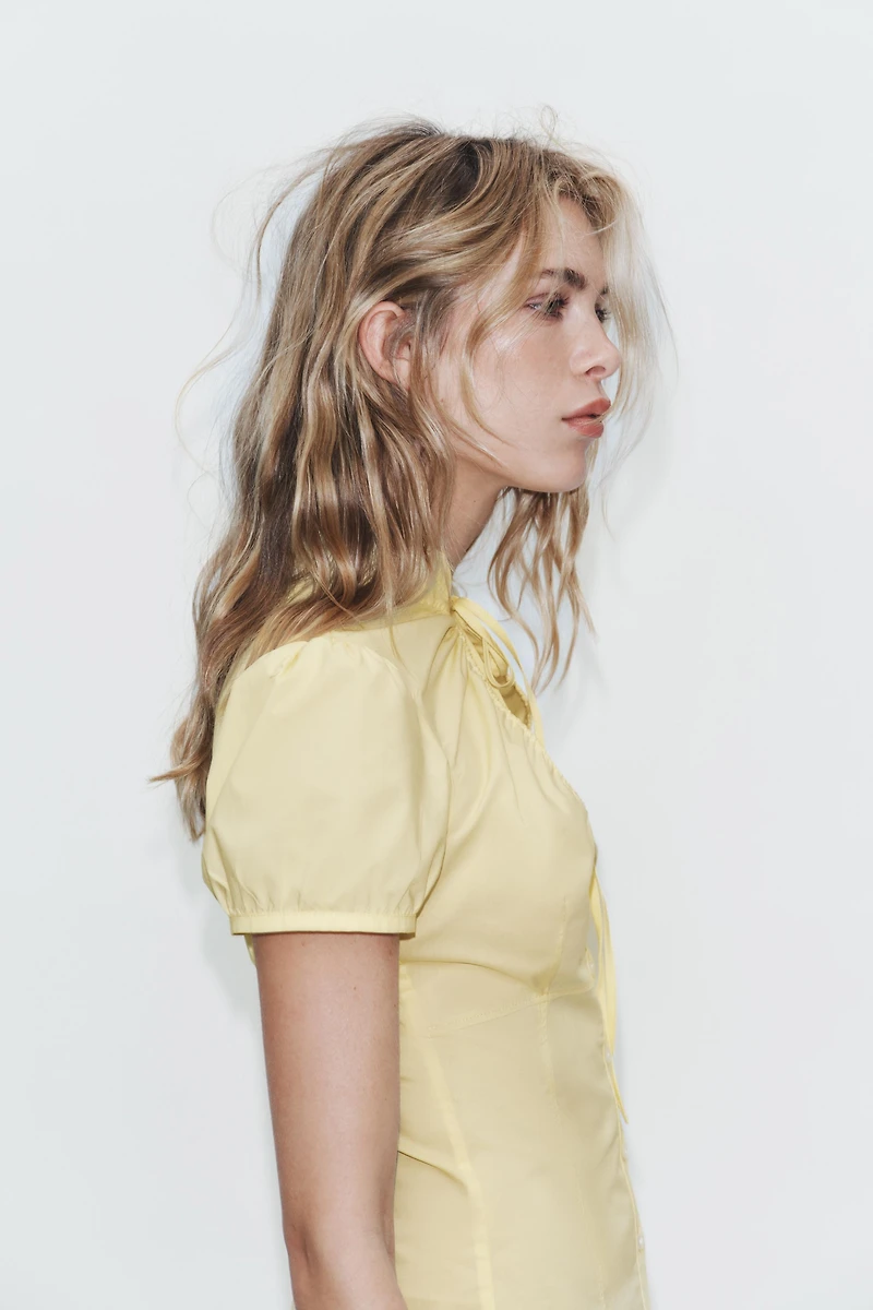 TIED POPLIN TOP