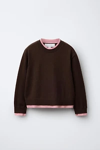 PULL EN MAILLE FINITIONS DOUBLE ÉPAISSEUR