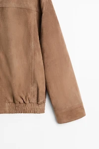 Suede bomber jacket