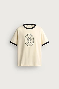 T-SHIRT BASIQUE À LISERÉ CONTRASTANT