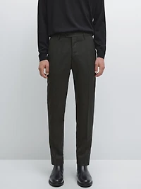 100% wool suit trousers