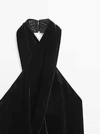 Velvet halterneck top