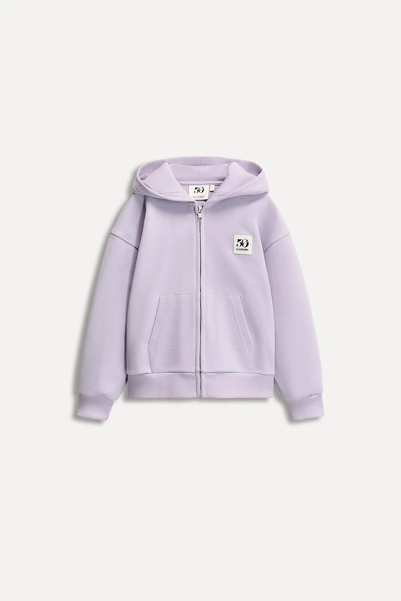 6 YEARS/ 50TH ANNIVERSARY LABEL ZIP-UP SWEATSHIRT
