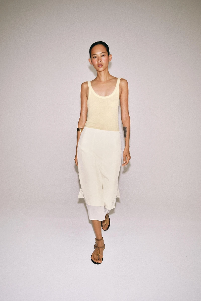 ZW COLLECTION COMBINATION MIDI SKIRT