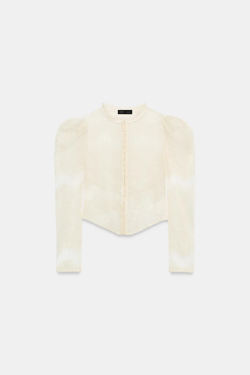 LACE CORSET JACKET TOP