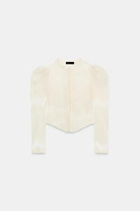 LACE CORSET JACKET TOP
