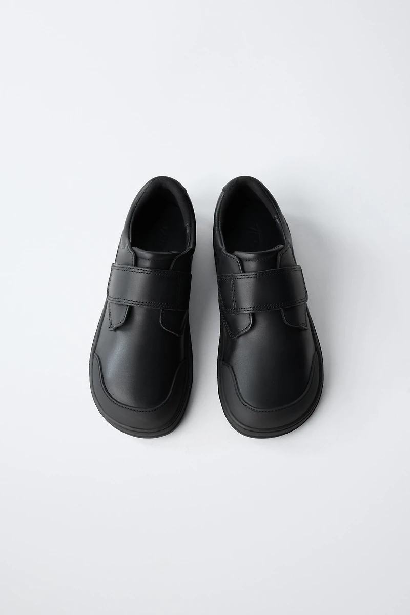Baskets écolières barefoot en cuir