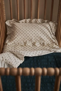 HOUSSE DE COUETTE ENFANT IMPRIMÉ FLEUR VOLANT