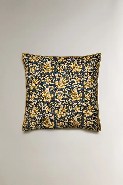 FLORAL PRINT THROW PILLOW COVER