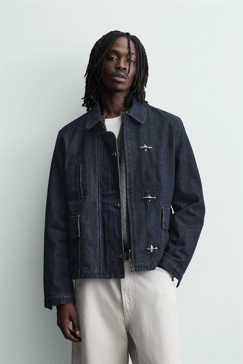 DENIM FIREMAN CLASP JACKET