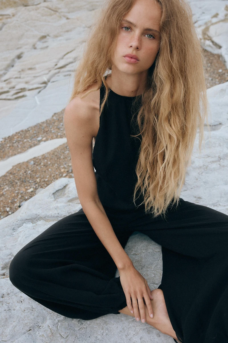 FLOWY LONG JUMPSUIT