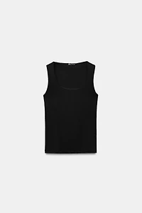WIDE STRAP POLYAMIDE T-SHIRT