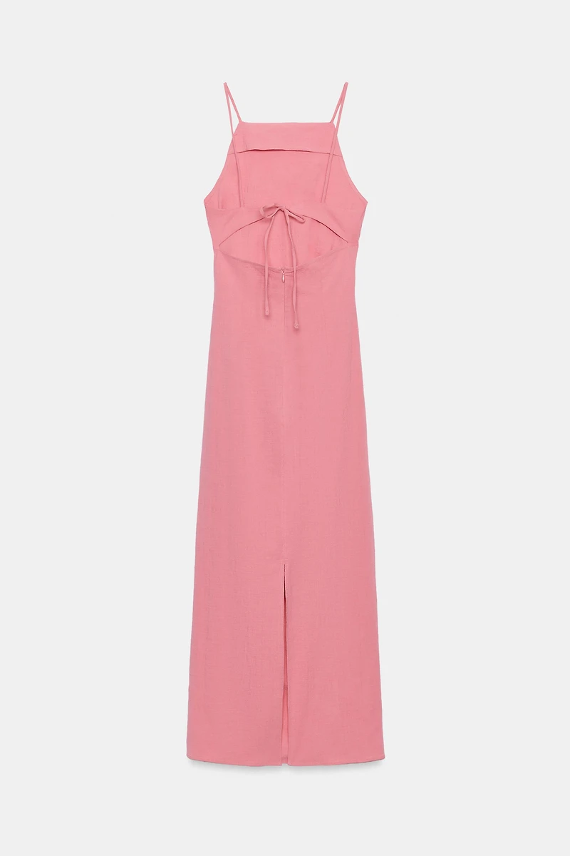 DRAPED TUBE MIDI DRESS