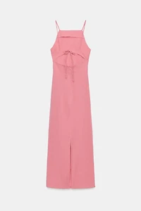 DRAPED TUBE MIDI DRESS