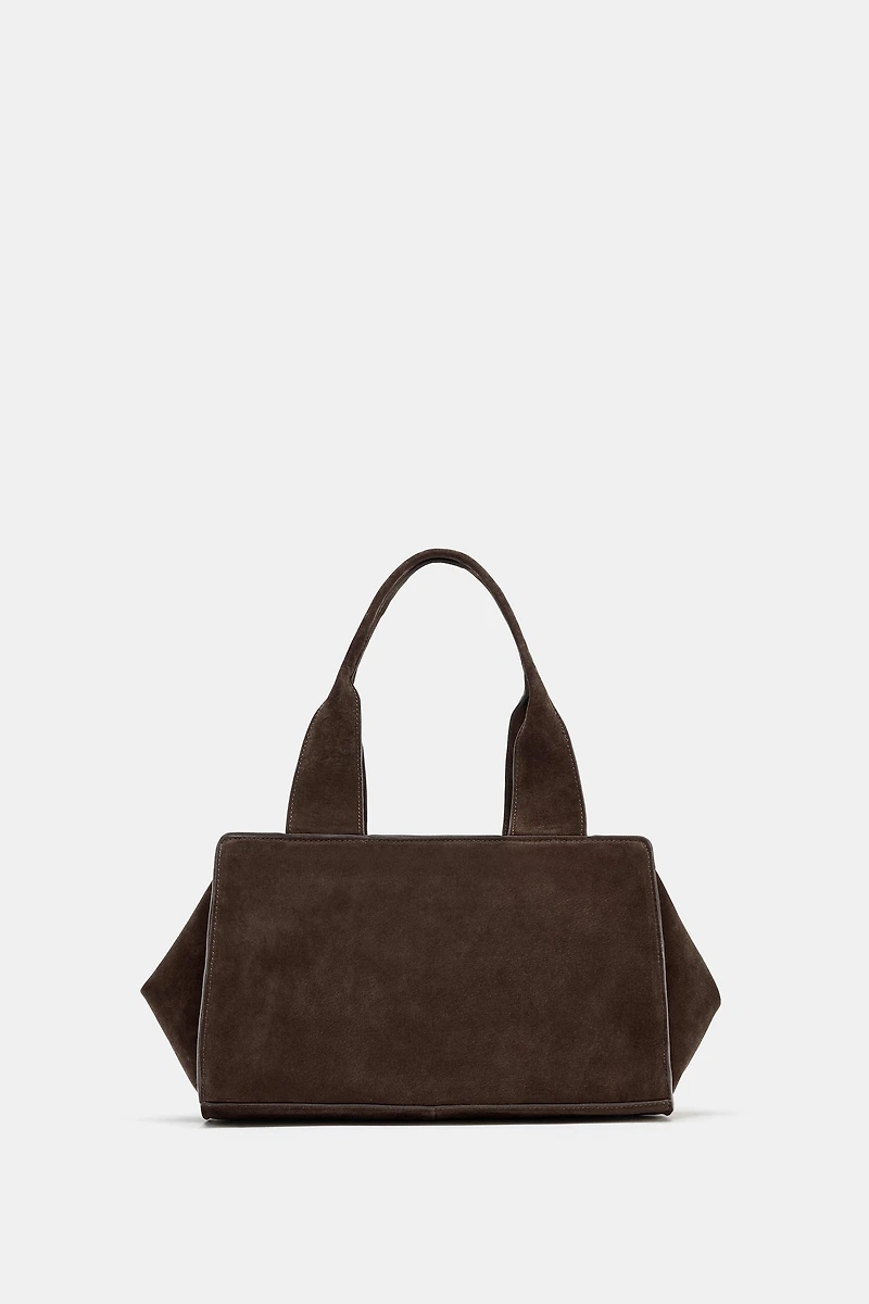 DOUBLE STRAP SPLIT LEATHER BAG